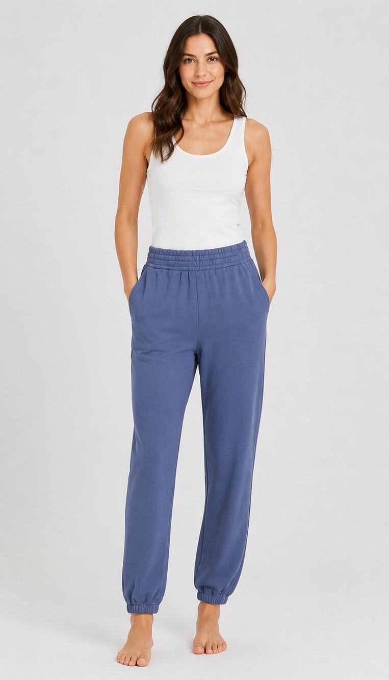 Re:Named Next Level Comfort High Rise Joggers Womens Small Blue New Pant Lounge